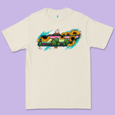 Tennessee Map Sunflower Cactus Serape Premium Tee Designed By Ranaportraitstore