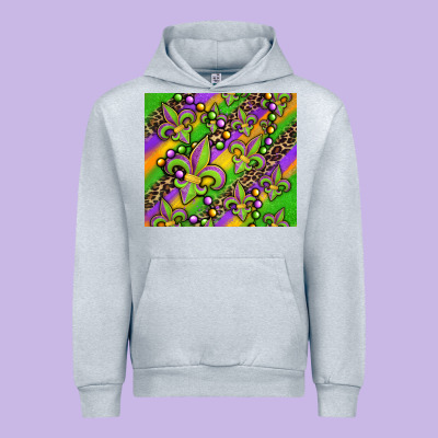 Mardi Gras Carnival Fleur De Lis Urban Hoodie Designed By Jasminsmagicworld