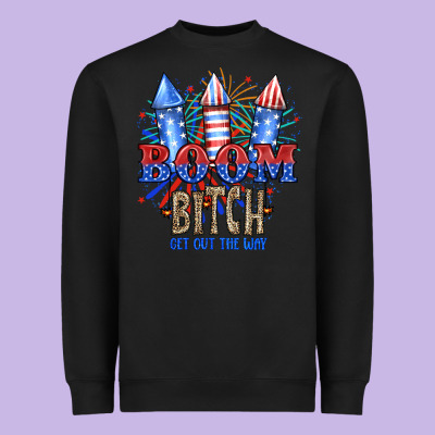 Boom Bıtch Get Out The Way Heavyweight Sweatshirt Designed By Jahusdesignshop