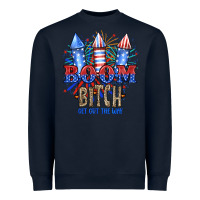 Navy Boom Bıtch Get Out The Way Heavyweight Sweatshirt - JahusDesignShop