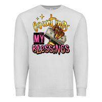 Dove Grey counting my blessings afro hands Premium Sweatshirt - RanaPortraitStore