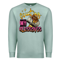 Seafoam counting my blessings afro hands Premium Sweatshirt - RanaPortraitStore