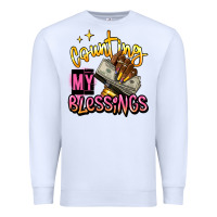 White counting my blessings afro hands Premium Sweatshirt - RanaPortraitStore