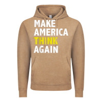 Vintage Coffee Make America Think Again Funny Elections President Politics Vintage Hoodie - baoMotion