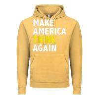 Vintage Mustard Make America Think Again Funny Elections President Politics Vintage Hoodie - baoMotion