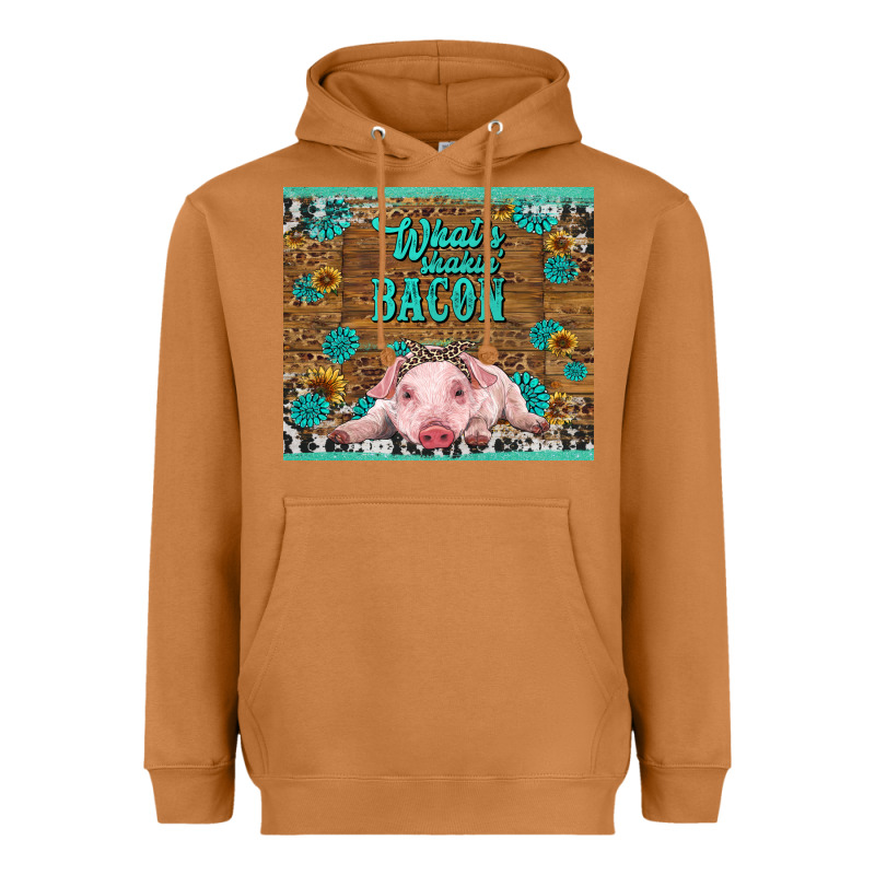 Whats Shakin Bacon Baby Pig Heavyweight Hoodie by RanaPortraitStore | Teevron