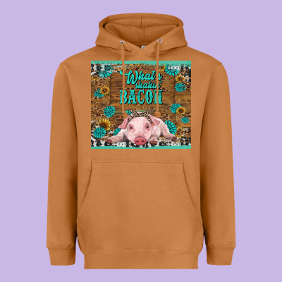 Whats Shakin Bacon Baby Pig Heavyweight Hoodie Designed By Ranaportraitstore
