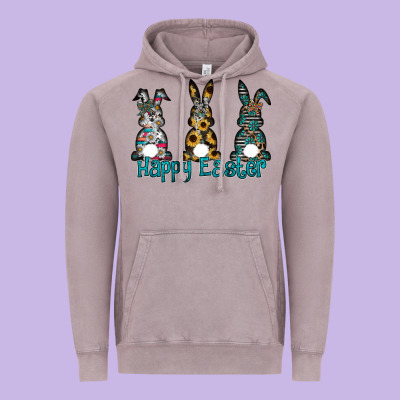 Happy Easter Vintage Hoodie Designed By Cowhidedigitalart