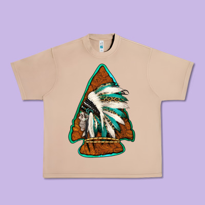 Indian Headdress Arrowhead Urban Heavy Tee Designed By Jasminsmagicworld