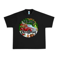 Black Merry Christmas Truck Urban Heavy Tee - FaDigitalArtStudio