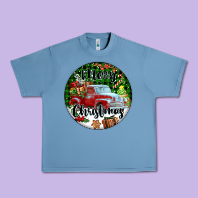 Merry Christmas Truck Urban Heavy Tee Designed By Fadigitalartstudio