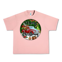 Salmon Merry Christmas Truck Urban Heavy Tee - FaDigitalArtStudio