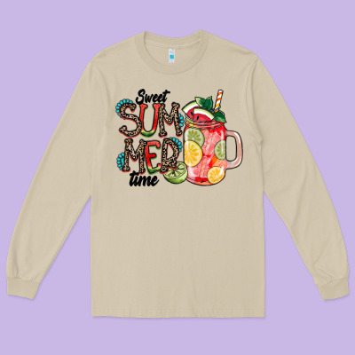 Sweet Summer Time Long Sleeve Tee Designed By Cowhidedigitalart