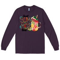 Plum Sweet Summer Time Long Sleeve Tee - CowhideDigitalArt