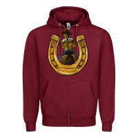 Burgundy horseshoe and cowgirl Zipper Hoodie - JahusDesignShop
