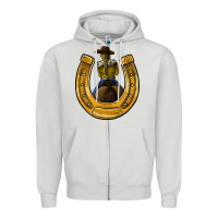 Dove Grey horseshoe and cowgirl Zipper Hoodie - JahusDesignShop