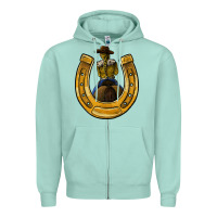 Horseshoe And Cowgirl Zipper Hoodie | Teevron