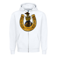 White horseshoe and cowgirl Zipper Hoodie - JahusDesignShop
