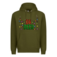 Army Green Oh deer christmas Premium Hoodie - Artiststas
