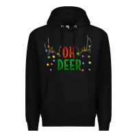 Black Oh deer christmas Premium Hoodie - Artiststas
