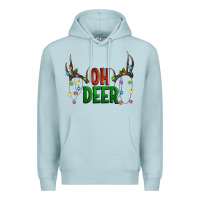 Blue Mist Oh deer christmas Premium Hoodie - Artiststas