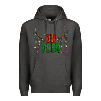 Charcoal Heather Oh deer christmas Premium Hoodie - Artiststas
