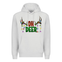 Dove Grey Oh deer christmas Premium Hoodie - Artiststas