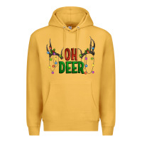 Mustard Oh deer christmas Premium Hoodie - Artiststas