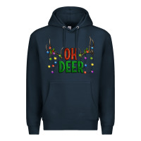 Navy Oh deer christmas Premium Hoodie - Artiststas