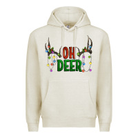 Oatmeal Heather Oh deer christmas Premium Hoodie - Artiststas