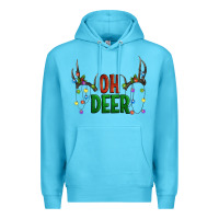 Ocean Blue Oh deer christmas Premium Hoodie - Artiststas