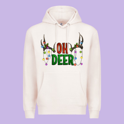 Oh Deer Christmas Premium Hoodie Designed By Artiststas