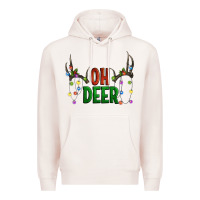 Pale Pink Oh deer christmas Premium Hoodie - Artiststas