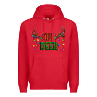 Red Oh deer christmas Premium Hoodie - Artiststas