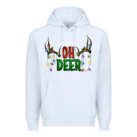 White Oh deer christmas Premium Hoodie - Artiststas
