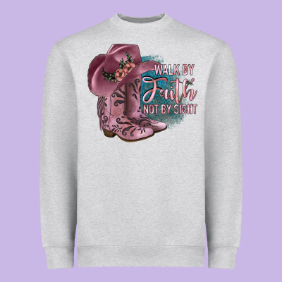 Walk By Faith Not By Sight Heavyweight Sweatshirt Designed By Jahusdesignshop