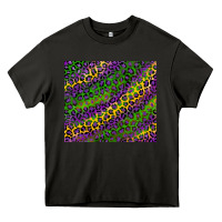Asphalt mardi gras leopard Heavy Core Tee - RanaPortraitStore