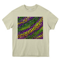 Mossy mardi gras leopard Heavy Core Tee - RanaPortraitStore