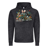 Vintage Black Happy Easter Vintage Hoodie - CowhideDigitalArt