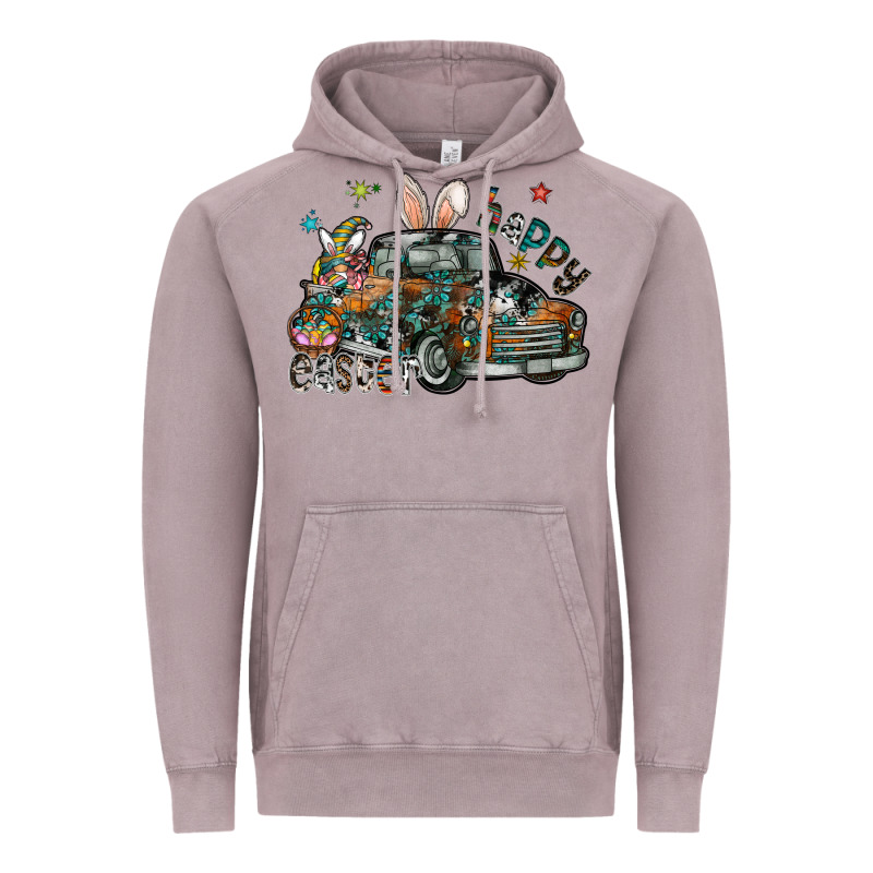 Happy Easter Vintage Hoodie by CowhideDigitalArt | Teevron