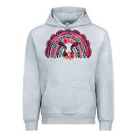 Heather Grey valentines day pink gemstones baby calf rainbow Urban Hoodie - Jasminsmagicworld