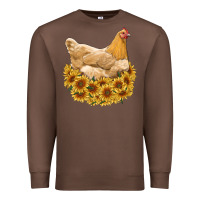 Chestnut chicken with sunflowers Premium Sweatshirt - RanaPortraitStore