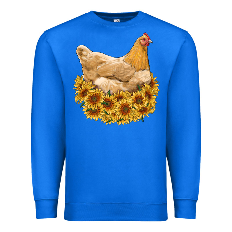 Chicken With Sunflowers Premium Sweatshirt by RanaPortraitStore | Teevron
