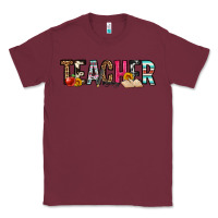 Burgundy teacher Classic Tee - OliviaCreatesArt