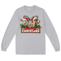 Moon Dust Merry Christmas Goats Long Sleeve Tee - LillyAllenDesigns