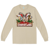 Mushroom Merry Christmas Goats Long Sleeve Tee - LillyAllenDesigns