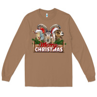 Toasted Coconut Merry Christmas Goats Long Sleeve Tee - LillyAllenDesigns