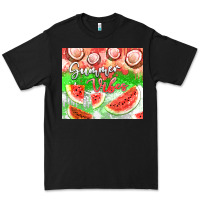 Black Watermelon and coconut summer 20oz skinny tumbler Premium Tee - FaDigitalArtStudio