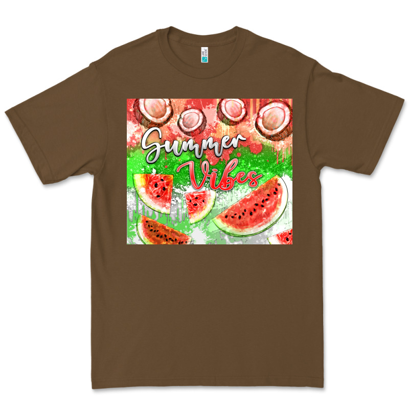 Watermelon And Coconut Summer 20oz Skinny Tumbler Premium Tee by FaDigitalArtStudio | Teevron