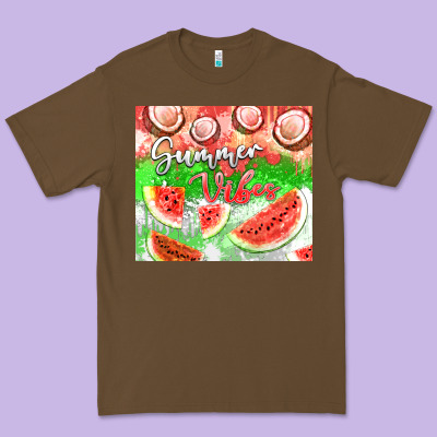 Watermelon And Coconut Summer 20oz Skinny Tumbler Premium Tee Designed By Fadigitalartstudio